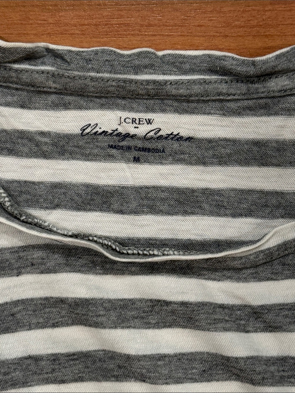 J. Crew Vintage Cotton Striped tee - Picture 2 of 5